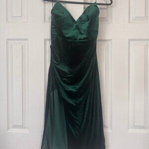 Velvet Sweetheart Neckline Mini Dress